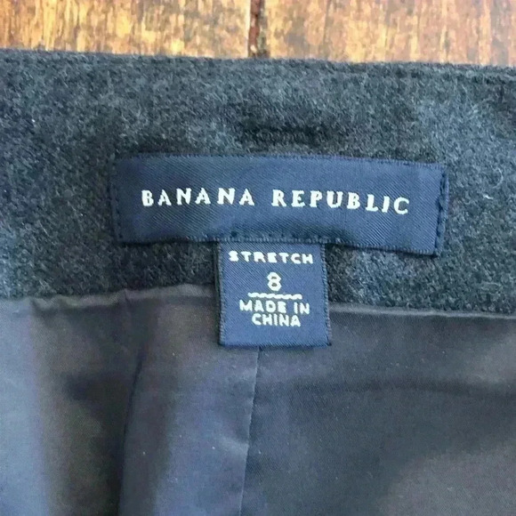 Banana Republic | Gray Belted Wool Blend Mini Skirt - Picture 4 of 7